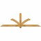 Ekena Millwork Redmond Rough Sawn Timber Gable Bracket, Western Red Cedar, 84"W x 28"H x 4"D x 4"F, 8/12 Pitch GBW084X28X0404RED00RWR - alternate 1